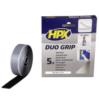 DUO GRIP KLIKBAND HPX - ZWART 25MM X 2M