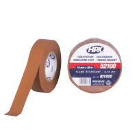 PVC ISOLATIETAPE VDE HPX - BRUIN 19MM X 20M