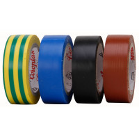 ISOLATIETAPE ASSORTIMENT: 1X GROEN GEEL, BRUIN, BLAUW, ZWART